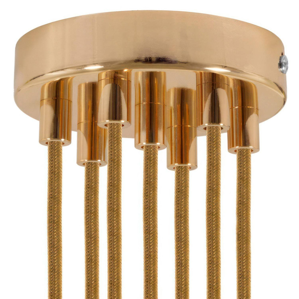 Válcový kovový stropní baldachýn průměr 120 mm, 7 otvorů