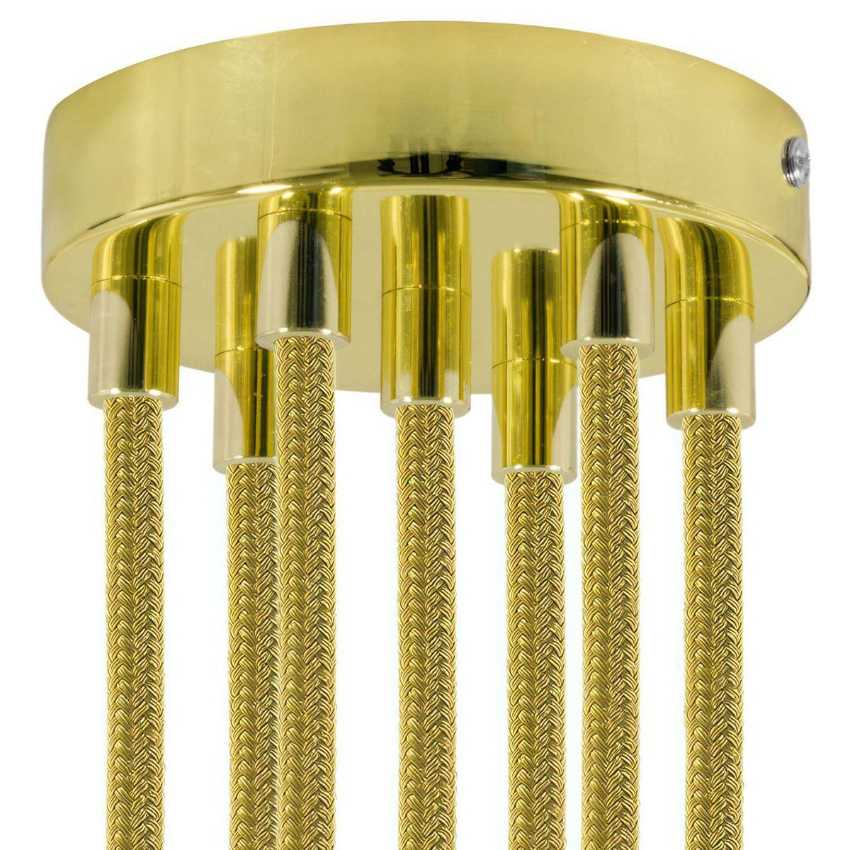 Válcový kovový stropní baldachýn průměr 120 mm, 7 otvorů
