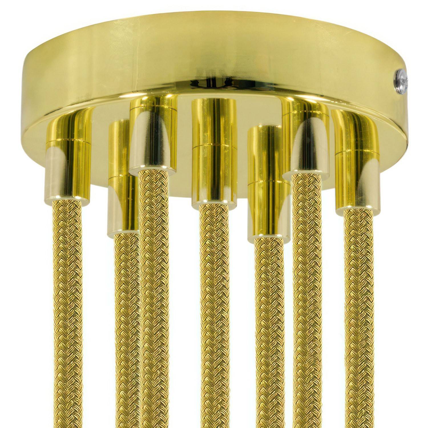 Válcový kovový stropní baldachýn průměr 120 mm, 7 otvorů