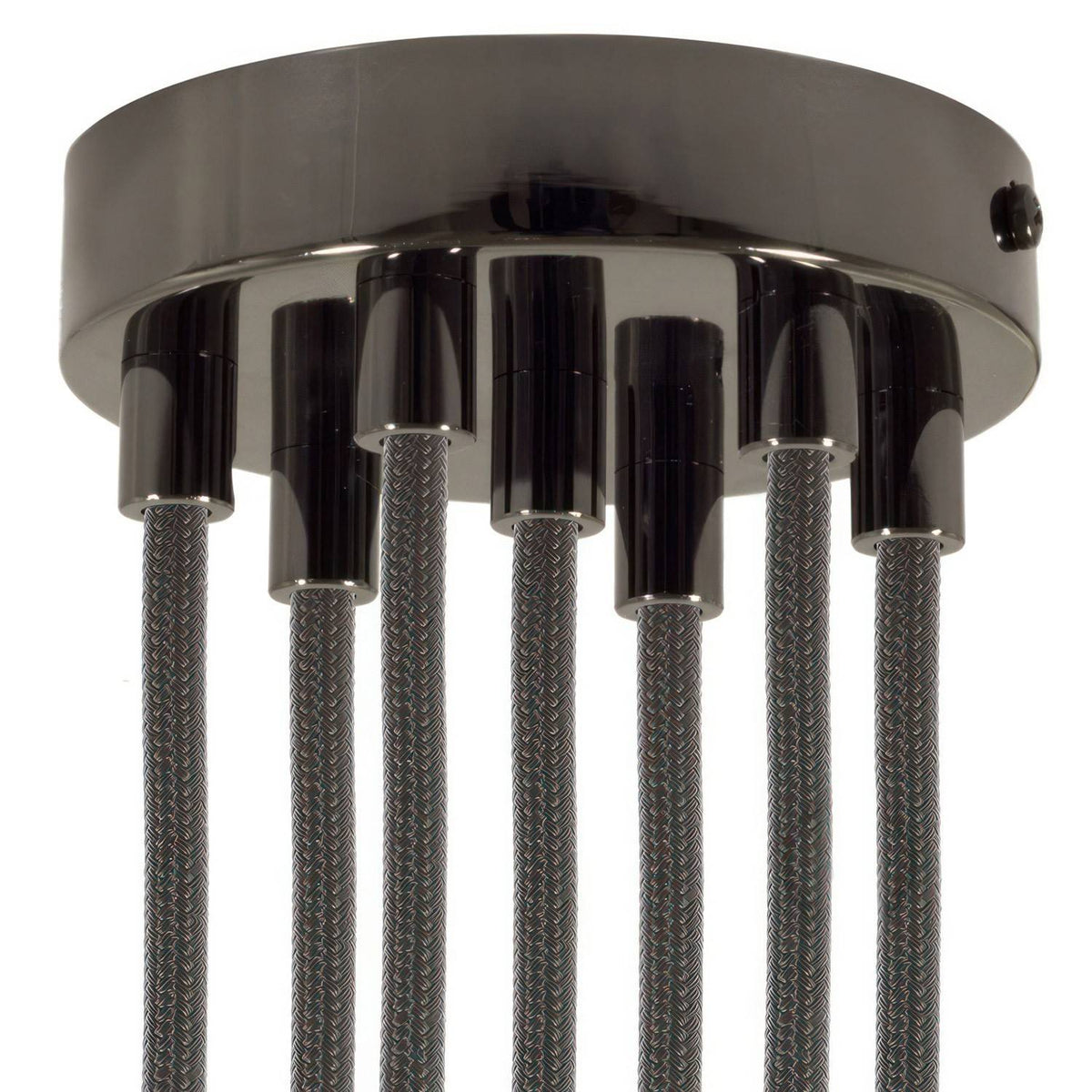Válcový kovový stropní baldachýn průměr 120 mm, 7 otvorů
