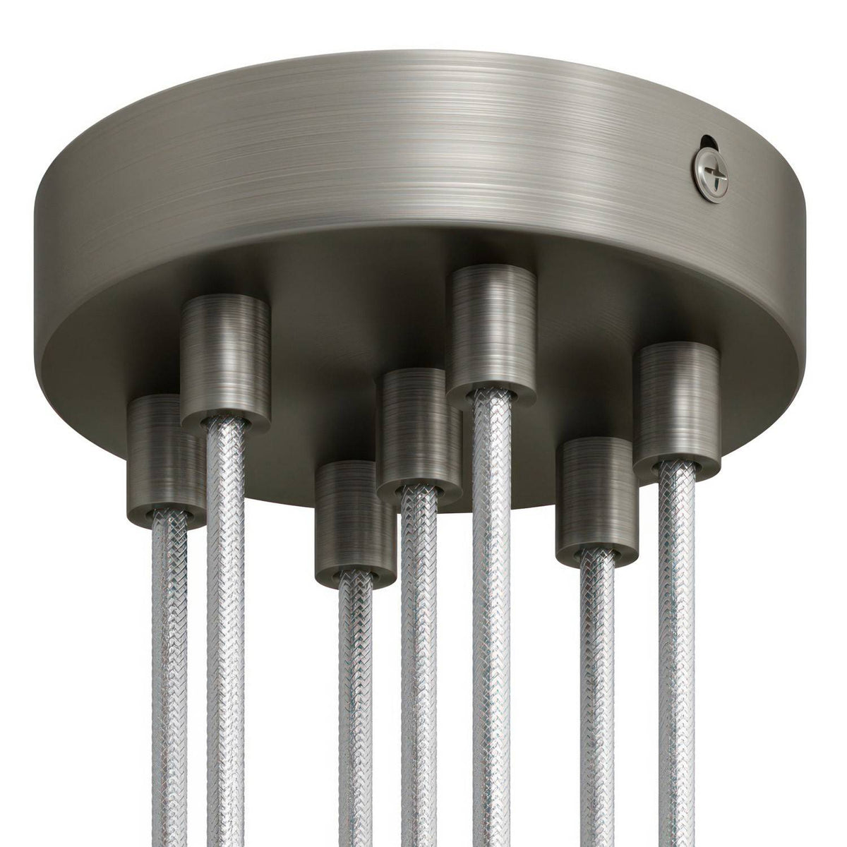 Válcový kovový stropní baldachýn průměr 120 mm, 7 otvorů