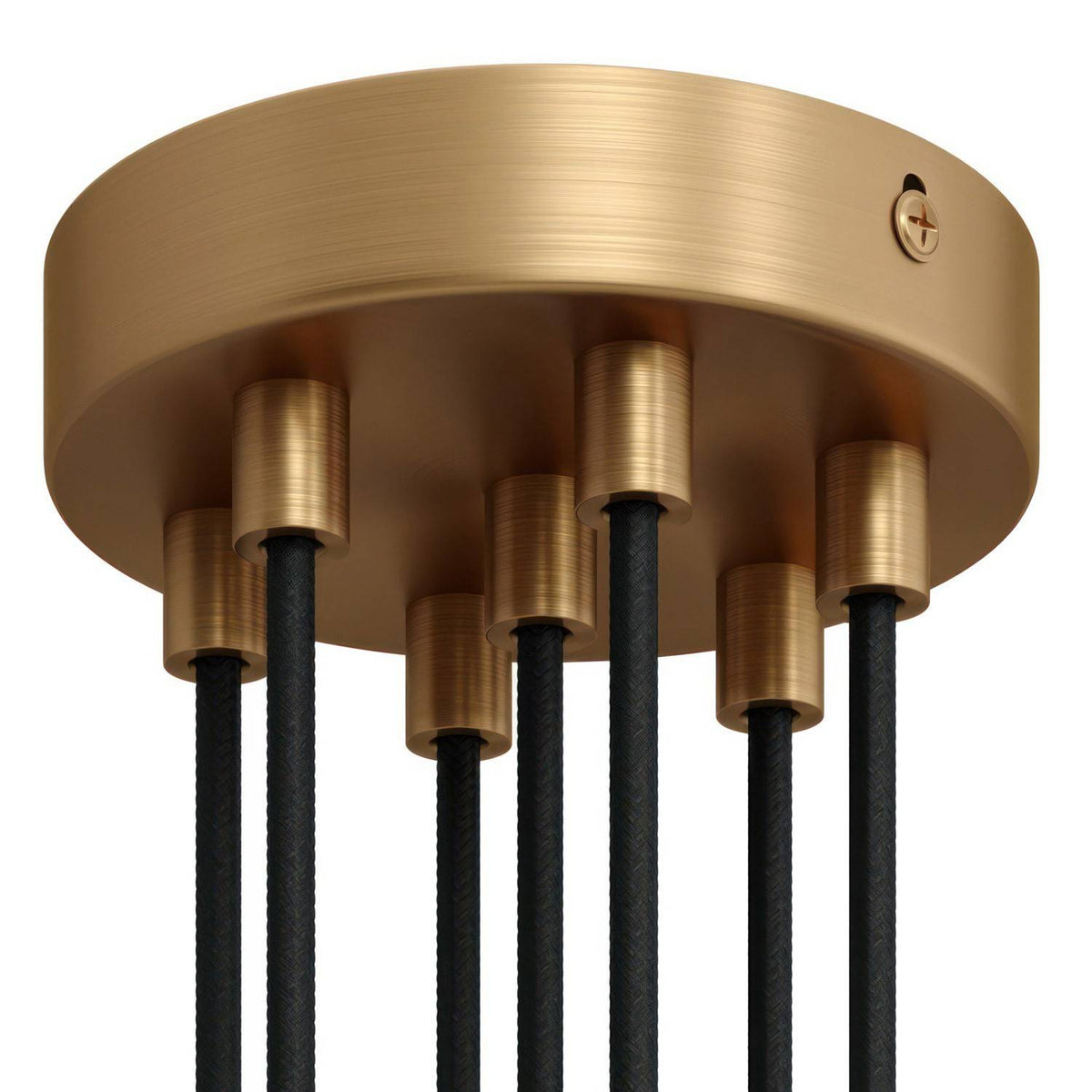 Válcový kovový stropní baldachýn průměr 120 mm, 7 otvorů