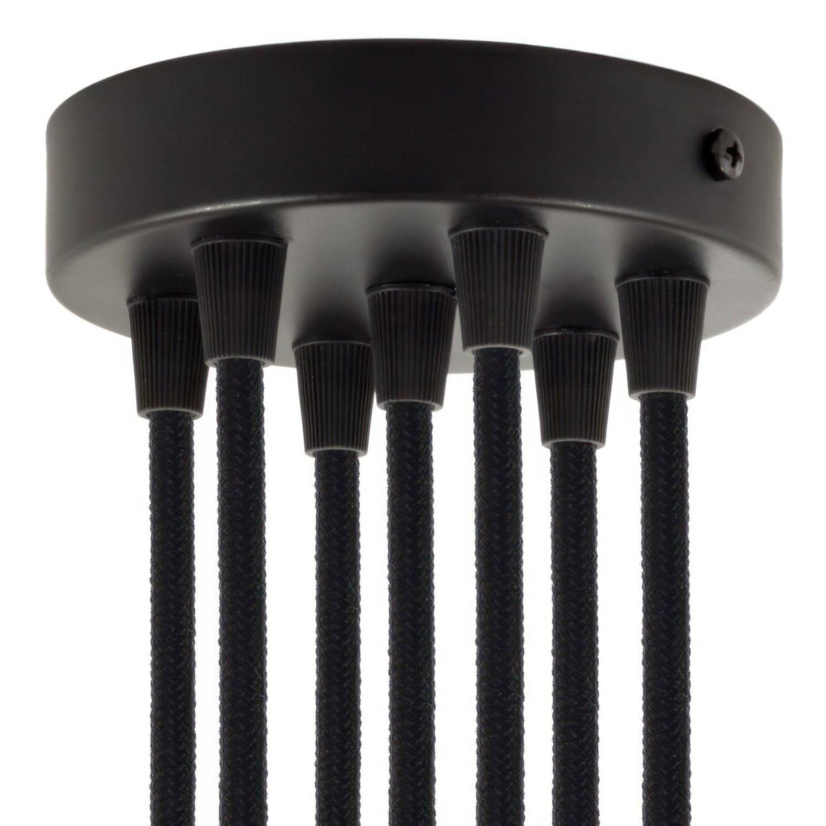 Válcový kovový stropní baldachýn průměr 120 mm, 7 otvorů