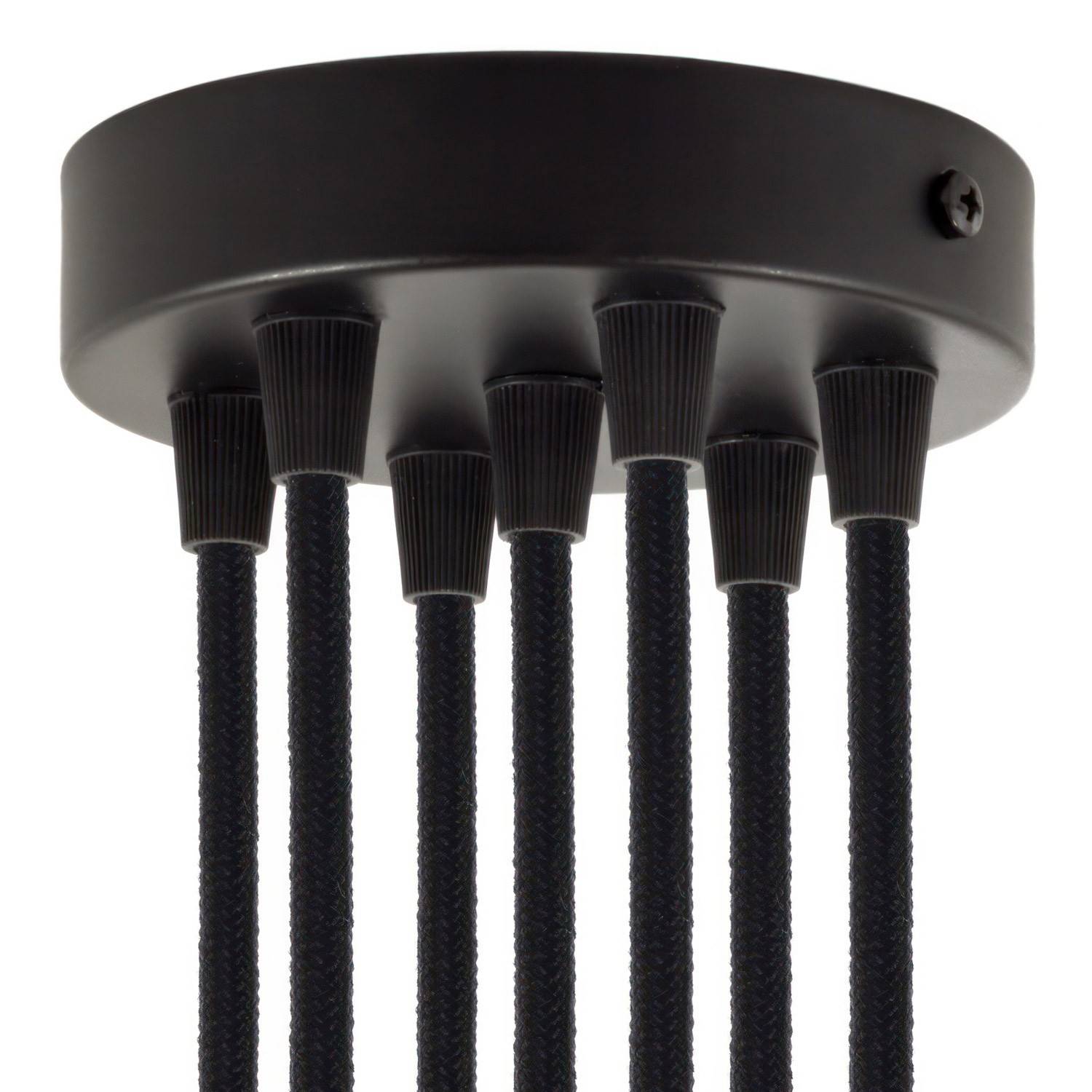 Válcový kovový stropní baldachýn průměr 120 mm, 7 otvorů