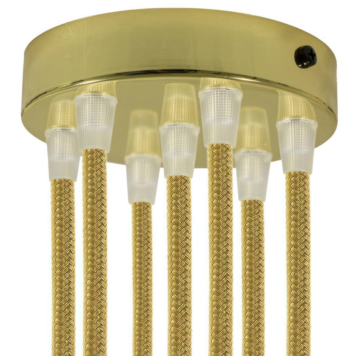 Válcový kovový stropní baldachýn průměr 120 mm, 7 otvorů
