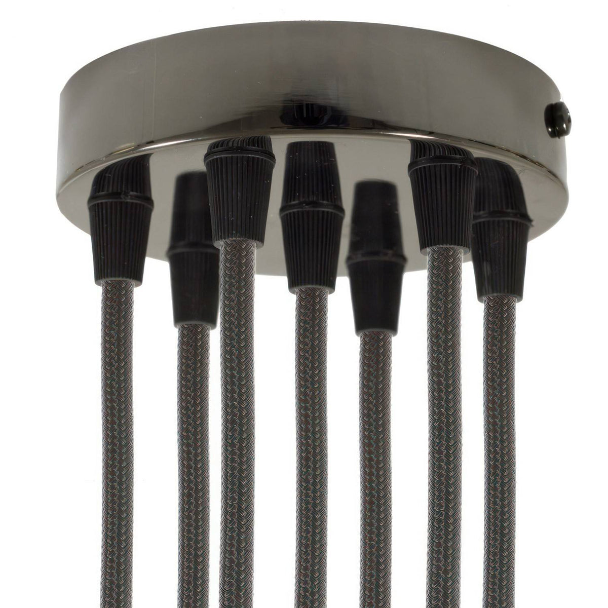 Válcový kovový stropní baldachýn průměr 120 mm, 7 otvorů