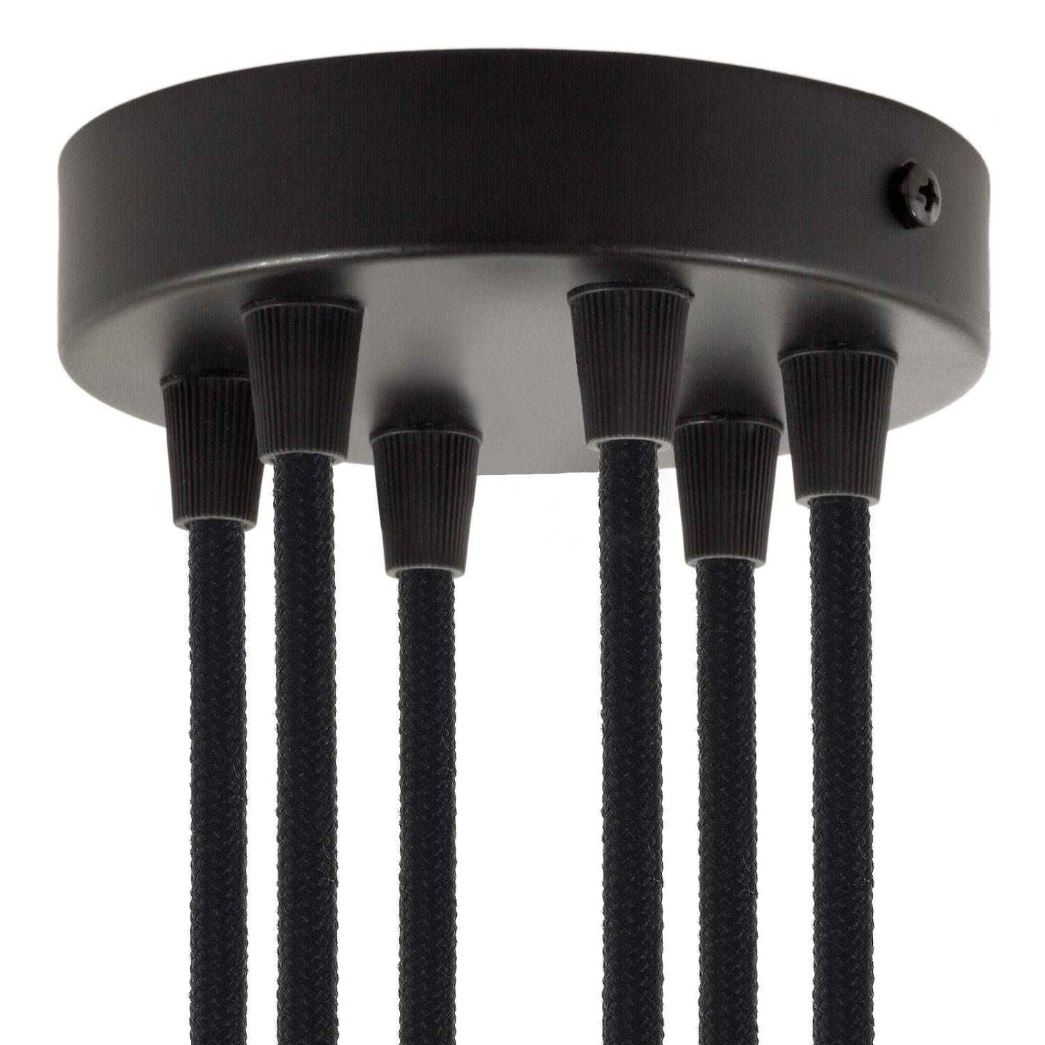 Válcový kovový stropní baldachýn 120 mm, 6 otvorů