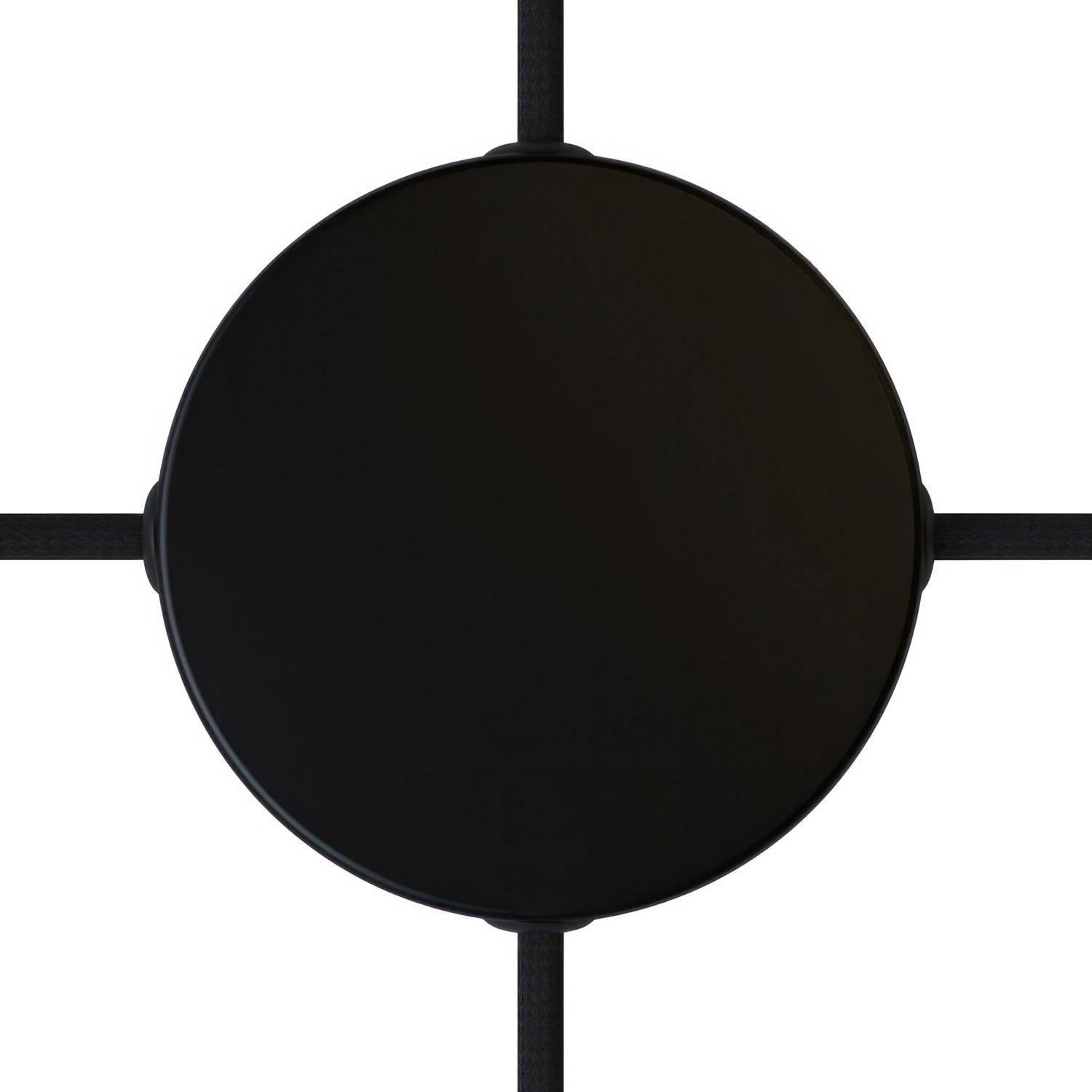 Válcový kovový stropní baldachýn průměr 120 mm se 4 otvory