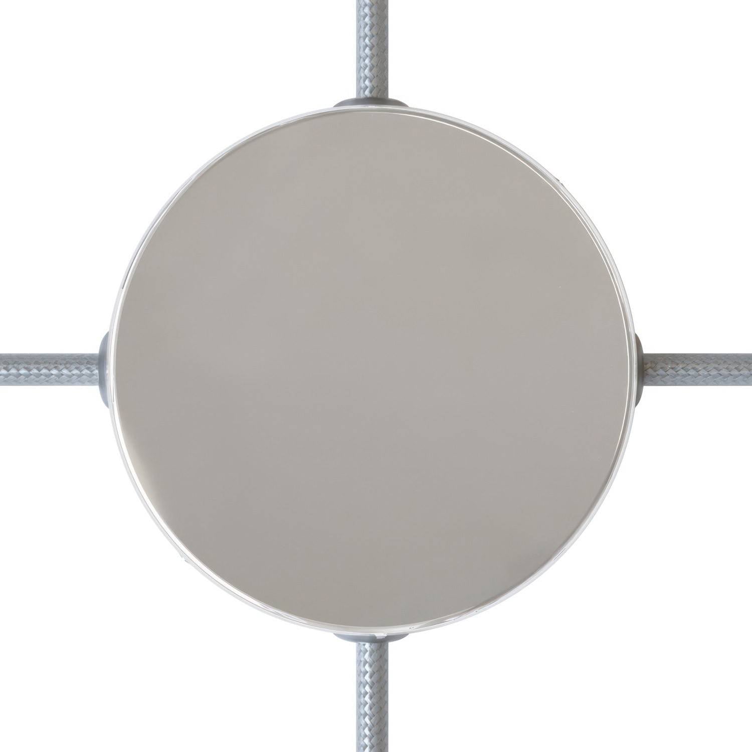 Válcový kovový stropní baldachýn průměr 120 mm se 4 otvory
