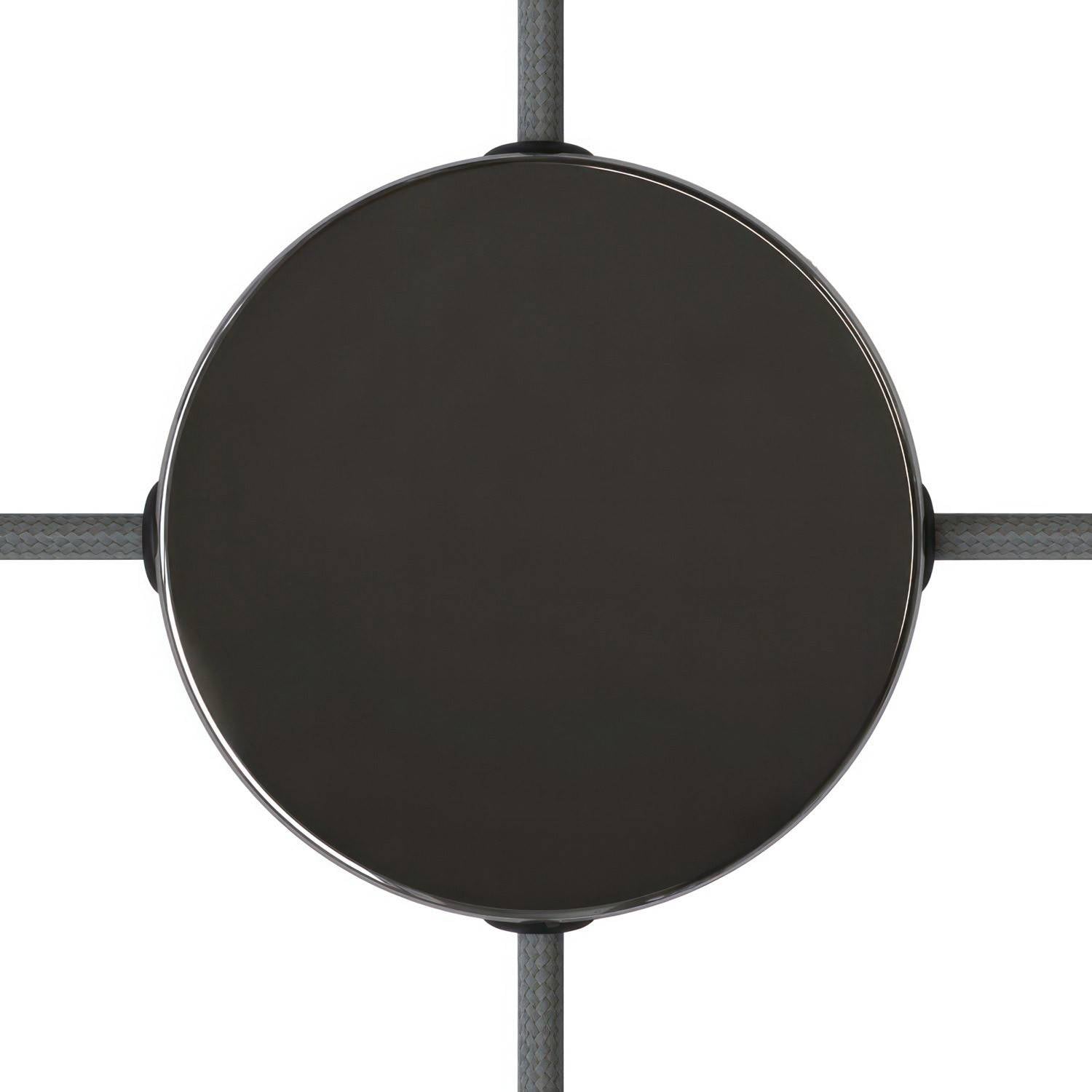 Válcový kovový stropní baldachýn průměr 120 mm se 4 otvory