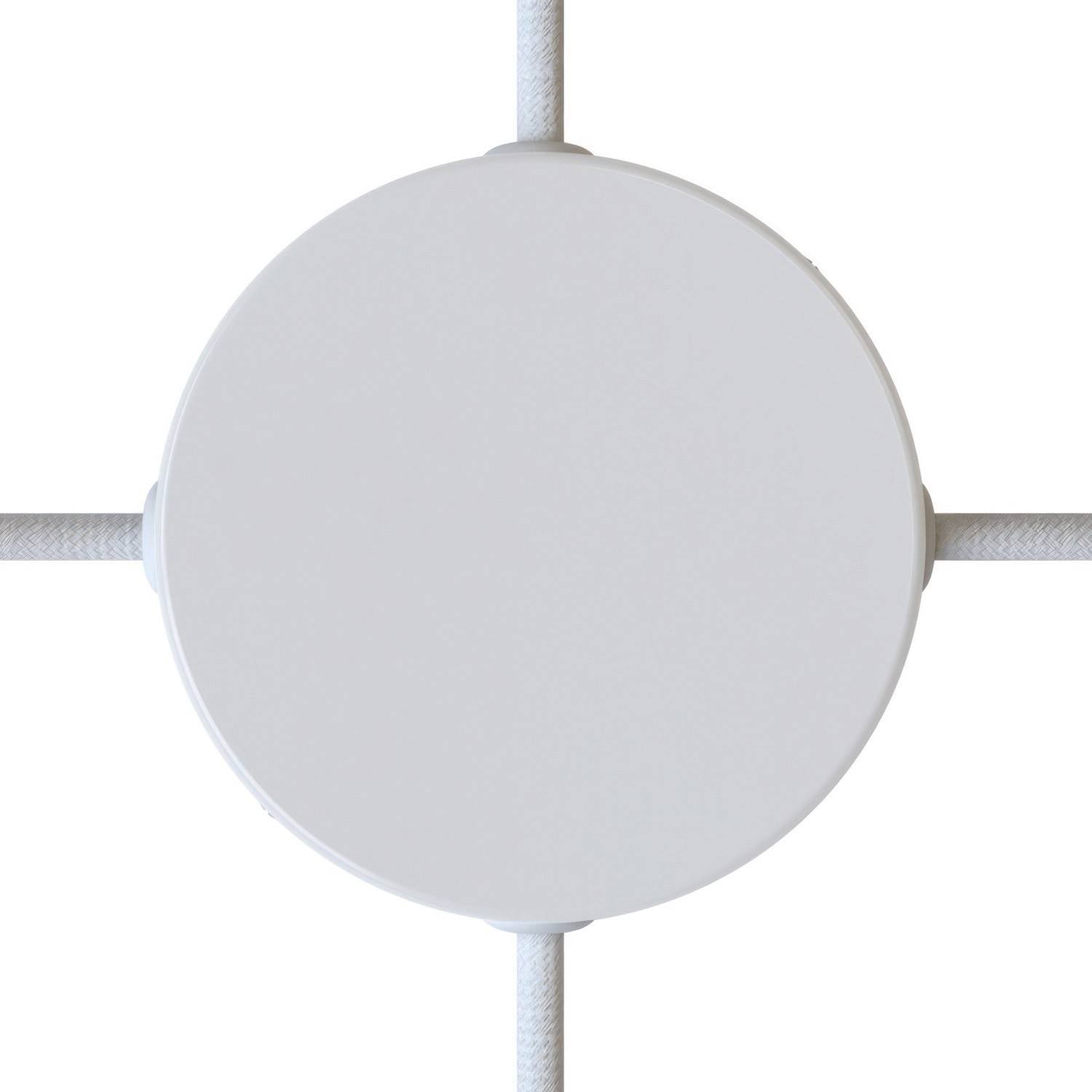 Válcový kovový stropní baldachýn průměr 120 mm se 4 otvory