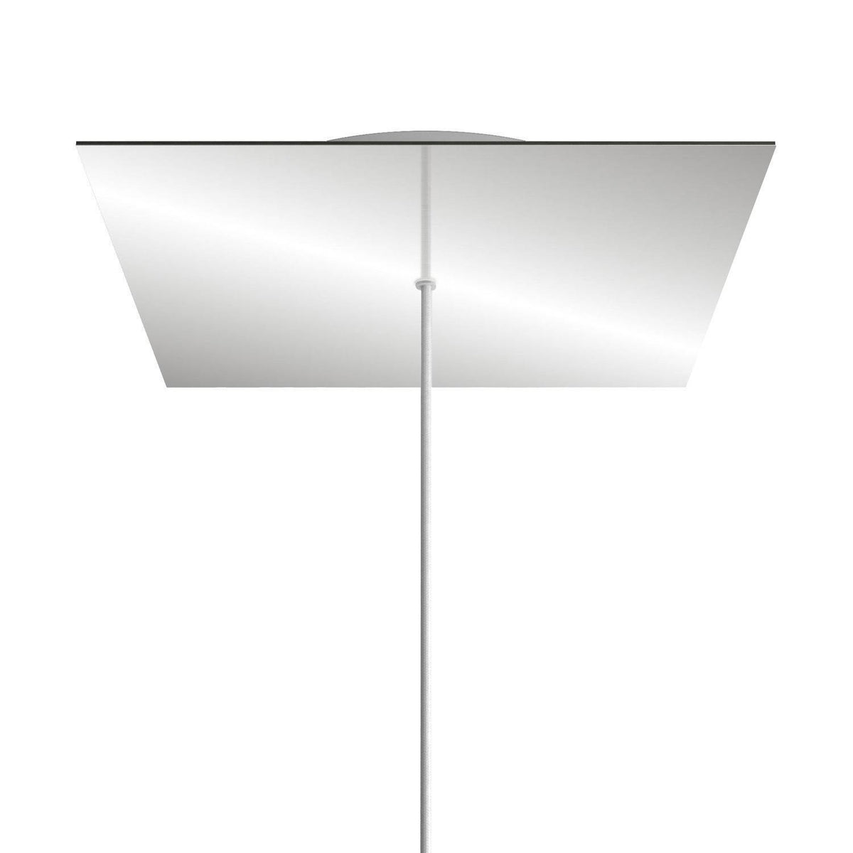 Čtvercový stropní baldachýn Rose-One System - průměr 400 mm, kovový materiál