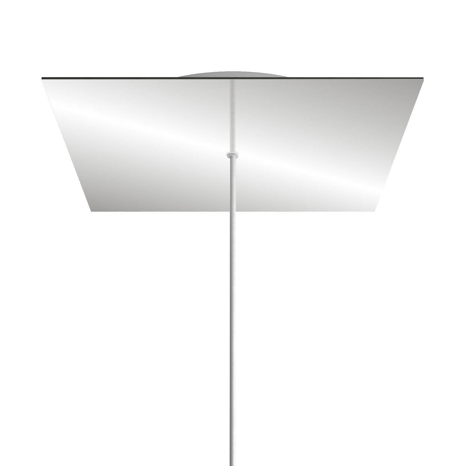 Čtvercový stropní baldachýn Rose-One System - průměr 400 mm, kovový materiál