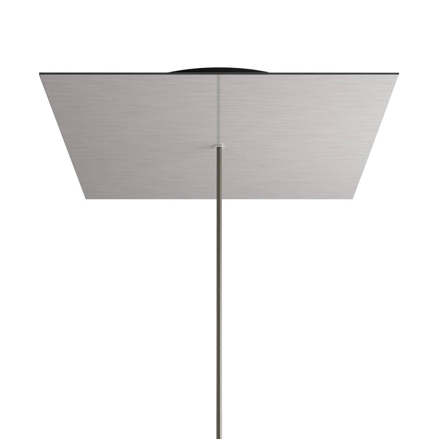 Čtvercový stropní baldachýn Rose-One System - průměr 400 mm, kovový materiál