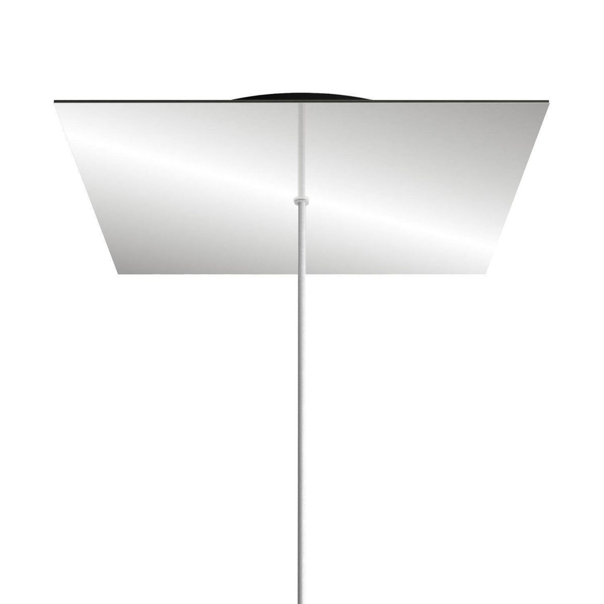 Čtvercový stropní baldachýn Rose-One System - průměr 400 mm, kovový materiál
