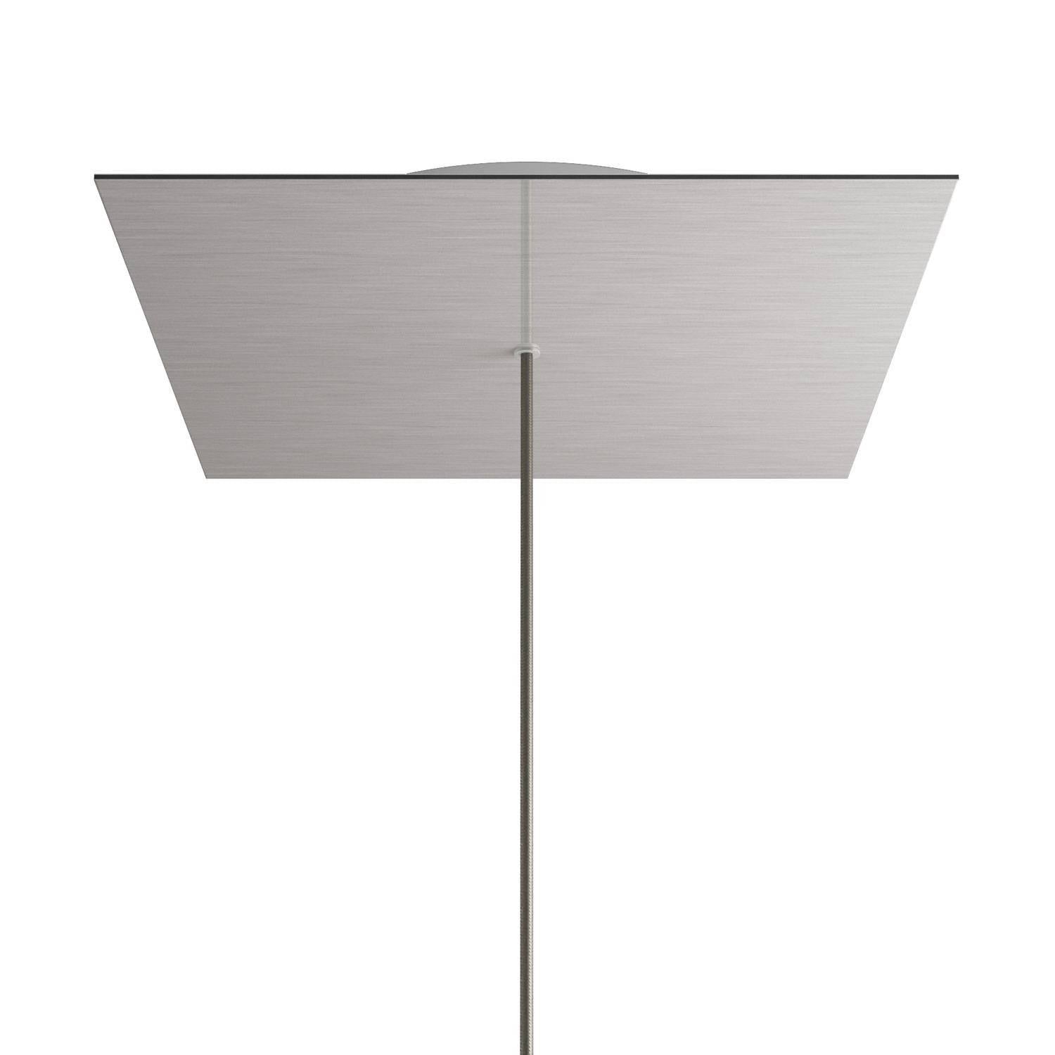 Čtvercový stropní baldachýn Rose-One System - průměr 400 mm, kovový materiál