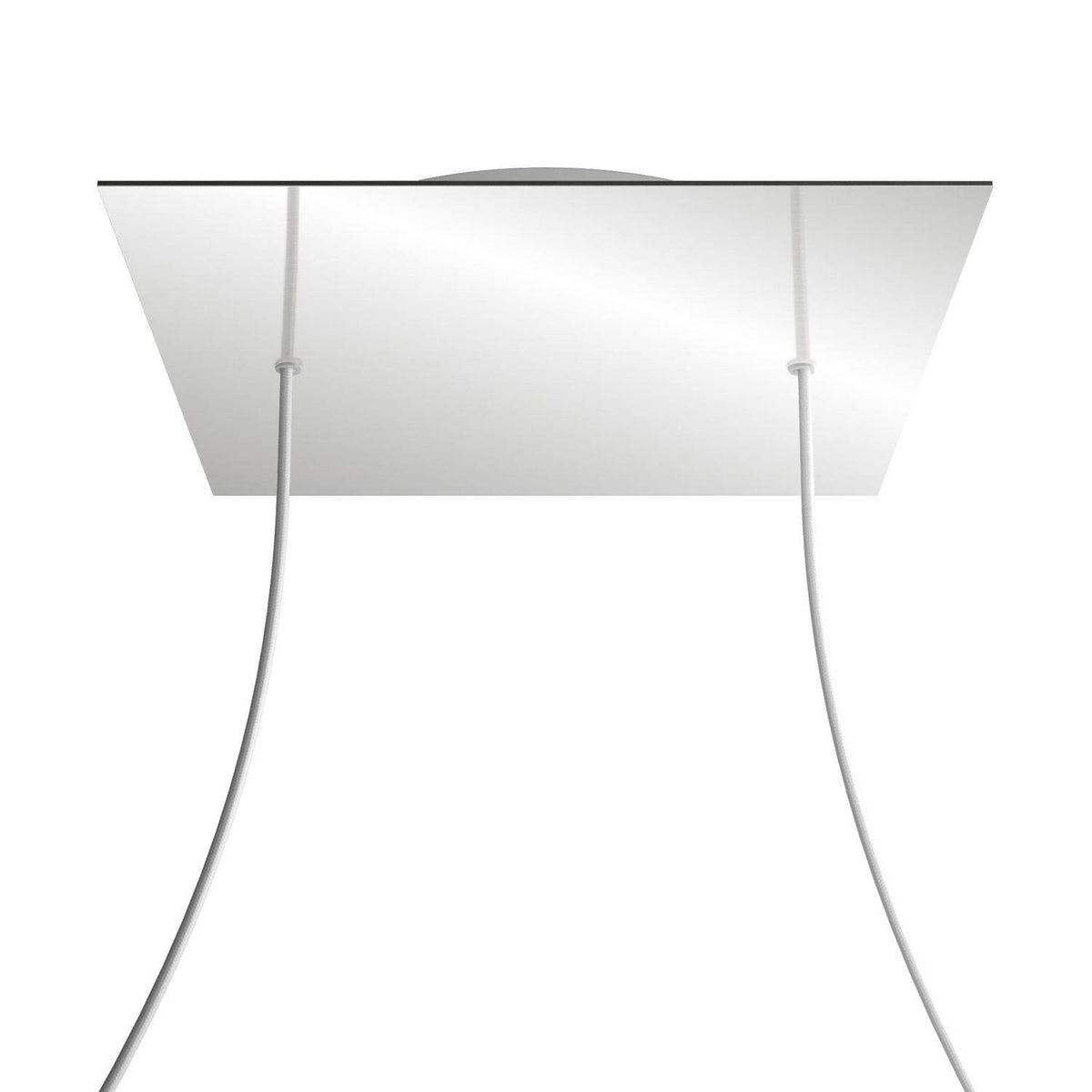 Čtvercový stropní baldachýn Rose-One System - průměr 400 mm, kovový materiál
