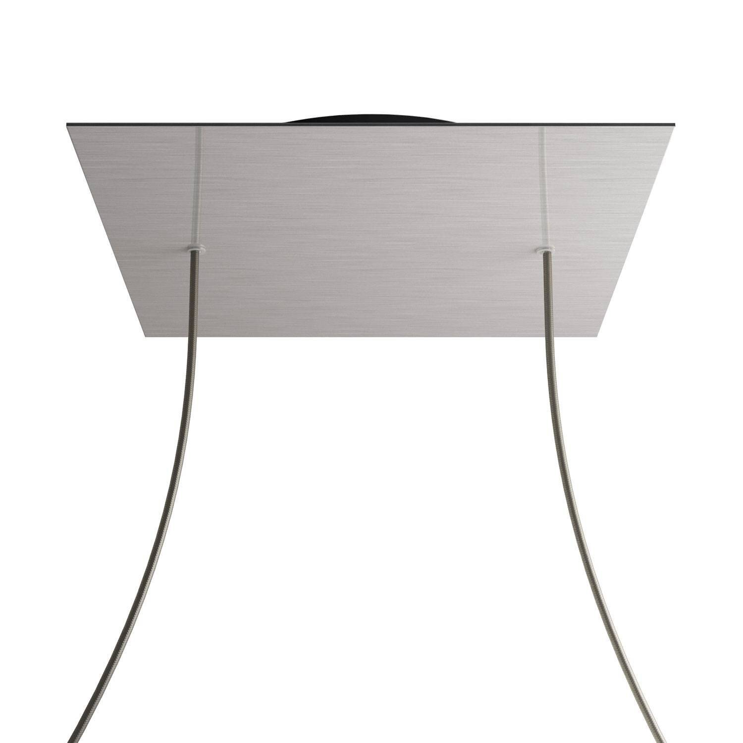 Čtvercový stropní baldachýn Rose-One System - průměr 400 mm, kovový materiál