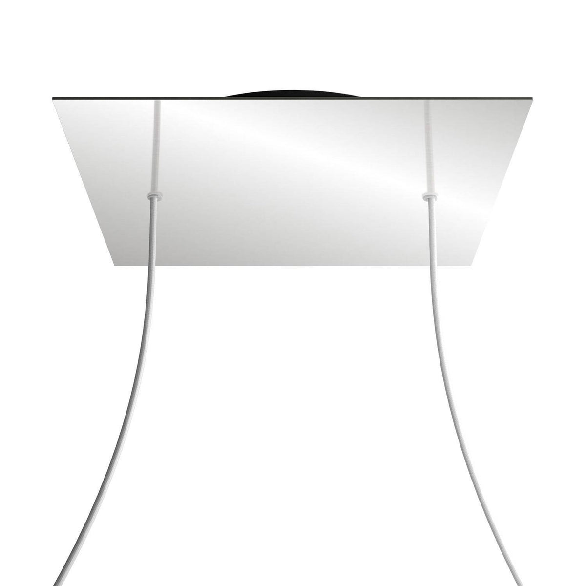 Čtvercový stropní baldachýn Rose-One System - průměr 400 mm, kovový materiál