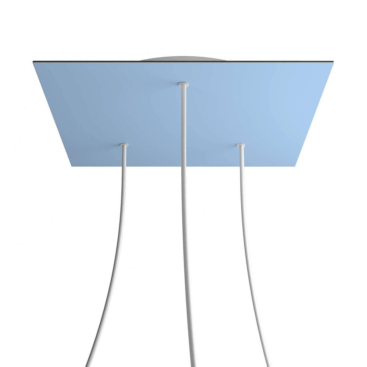 Čtvercový stropní baldachýn Rose-One System - průměr 400 mm, kovový materiál