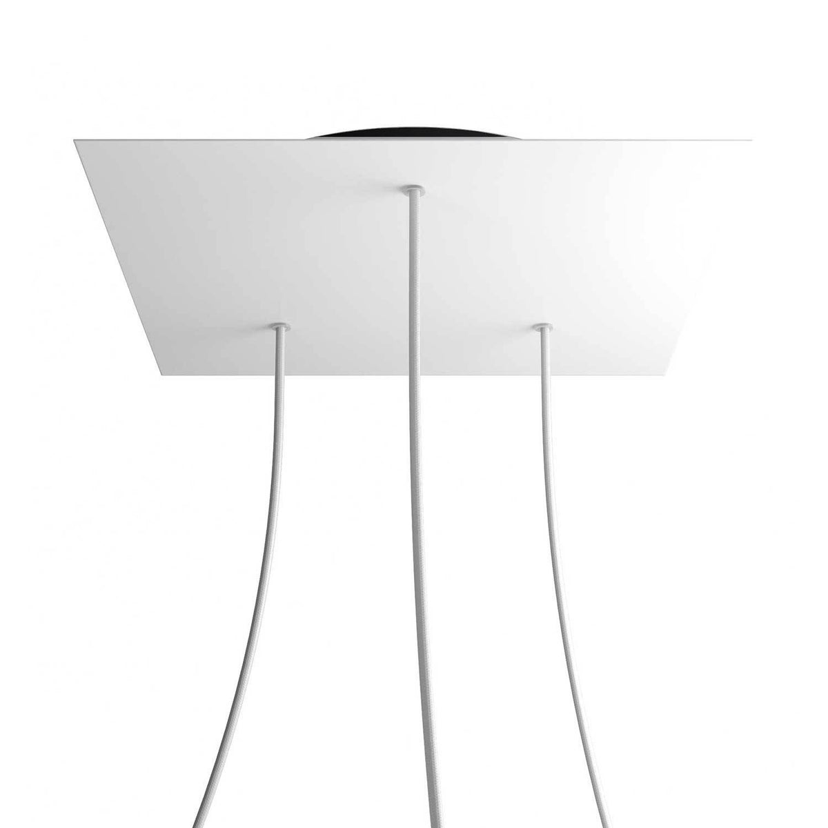 Čtvercový stropní baldachýn Rose-One System - průměr 400 mm, kovový materiál