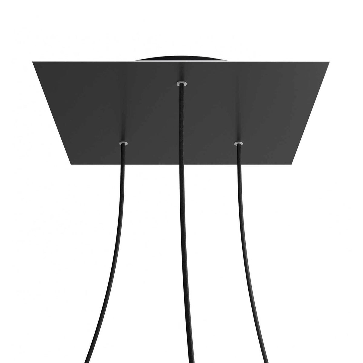 Čtvercový stropní baldachýn Rose-One System - průměr 400 mm, kovový materiál