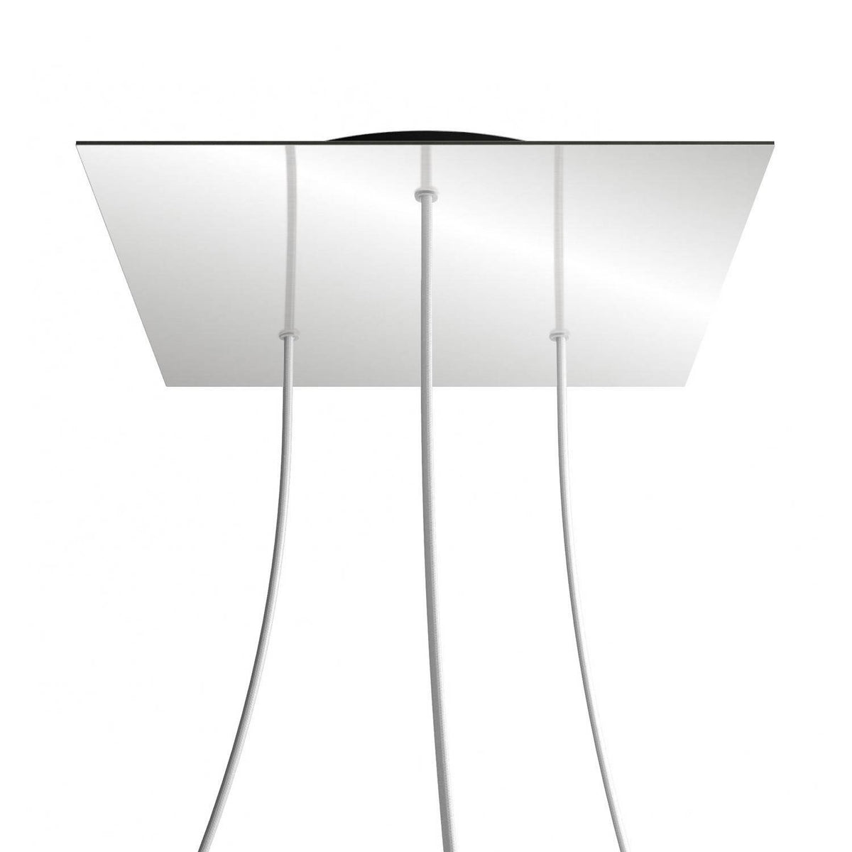 Čtvercový stropní baldachýn Rose-One System - průměr 400 mm, kovový materiál