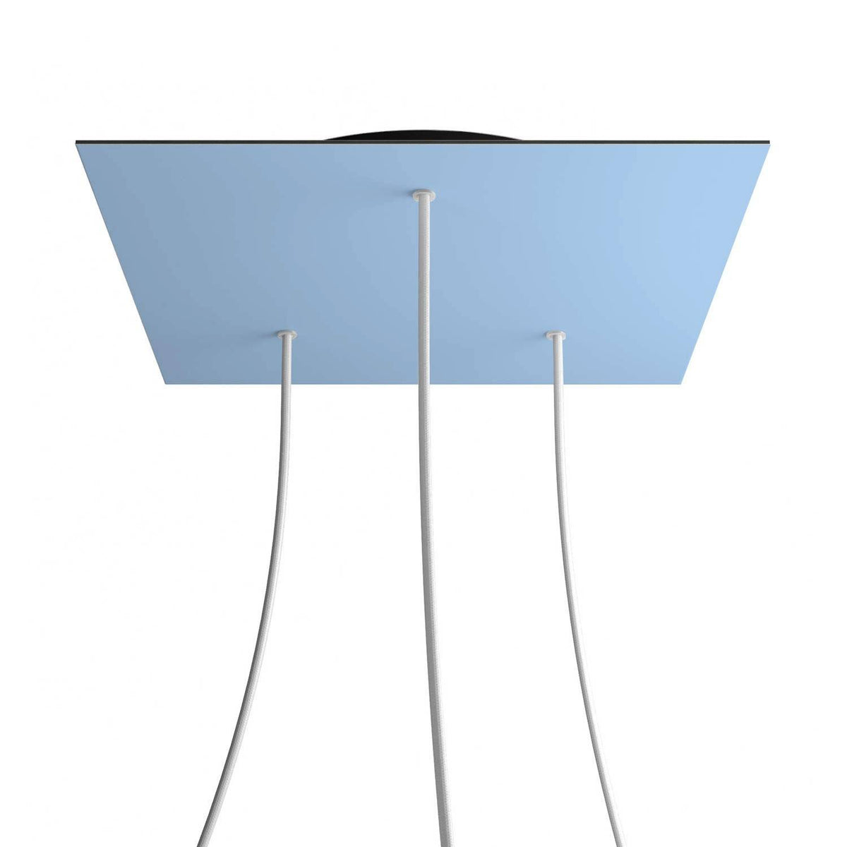 Čtvercový stropní baldachýn Rose-One System - průměr 400 mm, kovový materiál