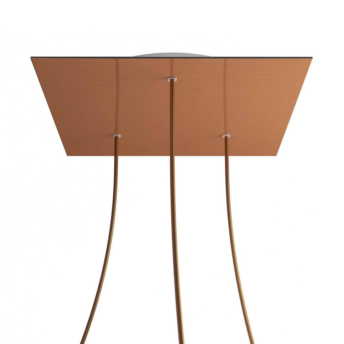 Čtvercový stropní baldachýn Rose-One System - průměr 400 mm, kovový materiál