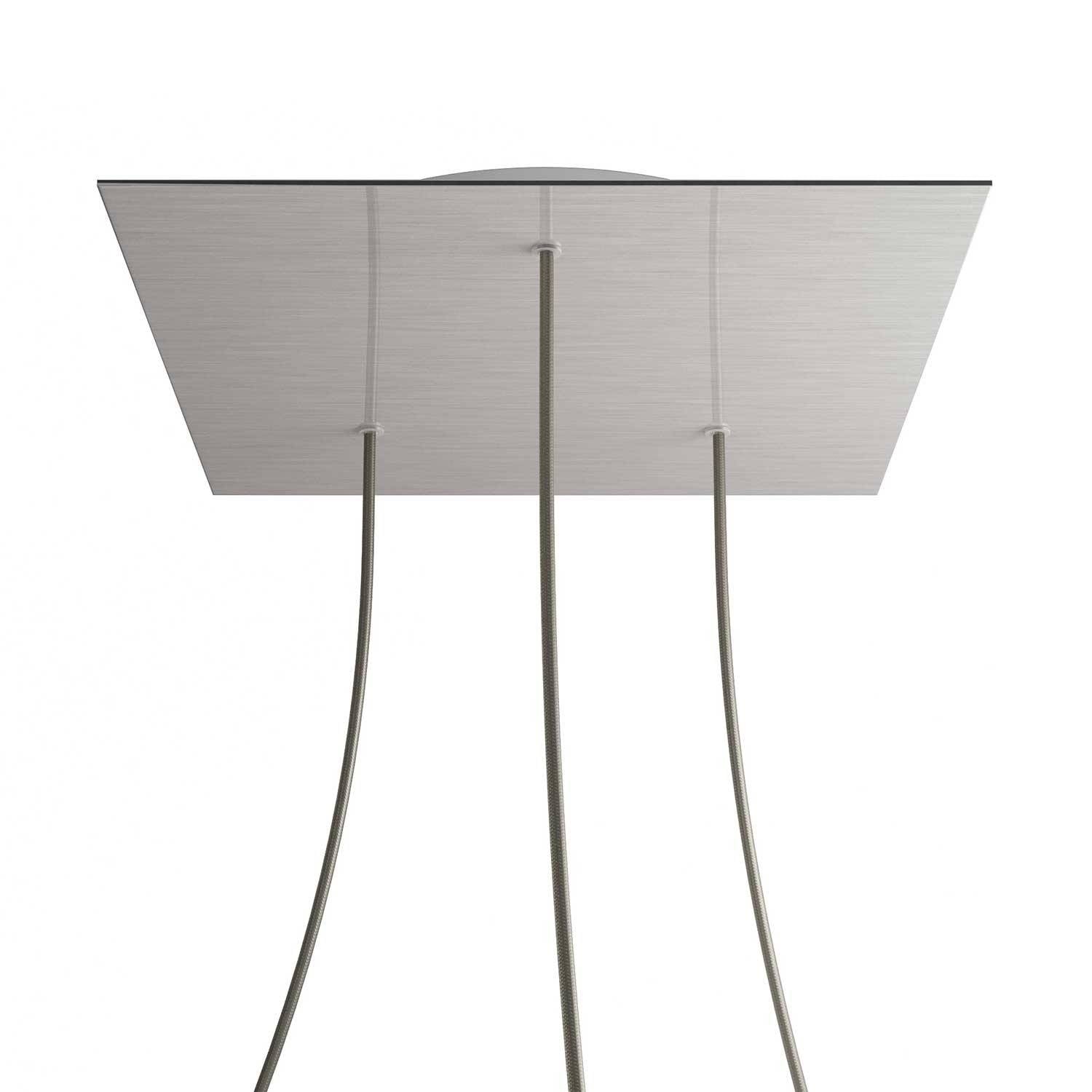 Čtvercový stropní baldachýn Rose-One System - průměr 400 mm, kovový materiál