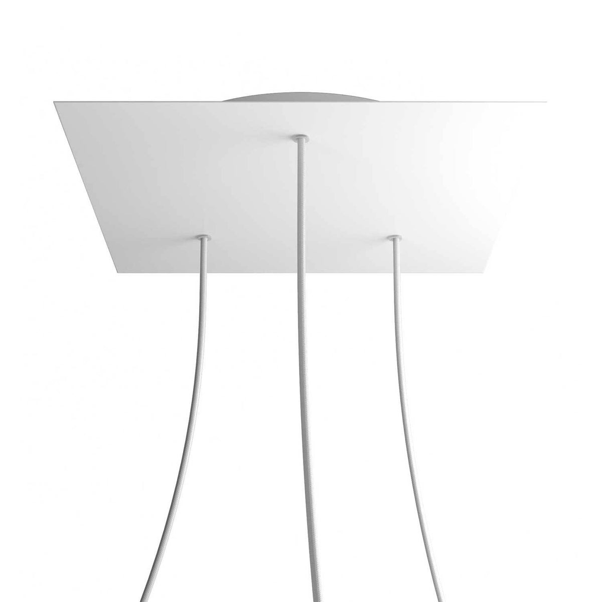 Čtvercový stropní baldachýn Rose-One System - průměr 400 mm, kovový materiál