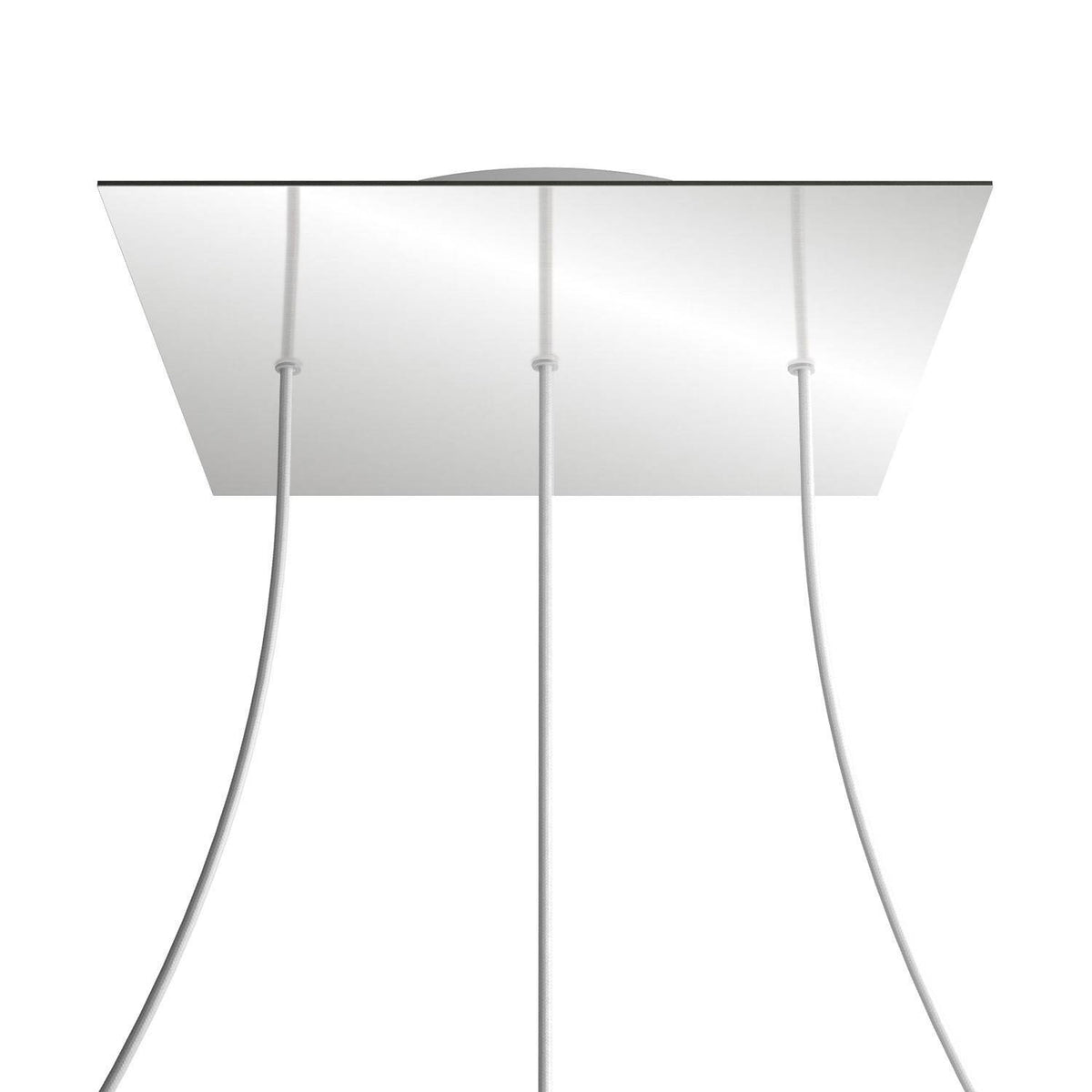 Čtvercový stropní baldachýn Rose-One System - průměr 400 mm, kovový materiál