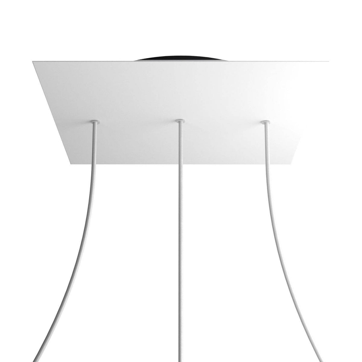Čtvercový stropní baldachýn Rose-One System - průměr 400 mm, kovový materiál