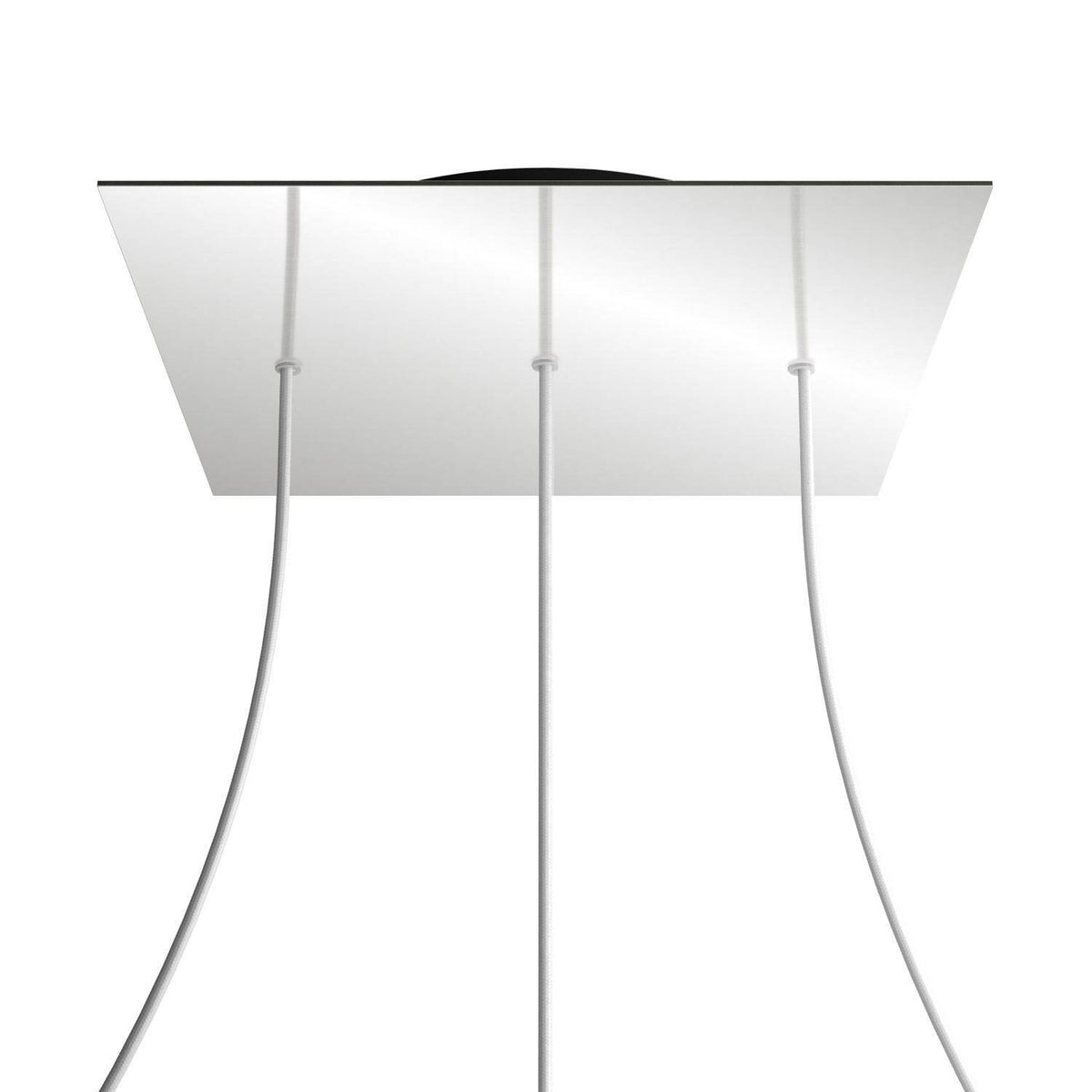 Čtvercový stropní baldachýn Rose-One System - průměr 400 mm, kovový materiál