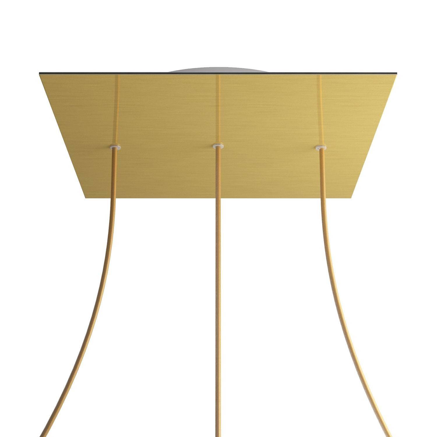 Čtvercový stropní baldachýn Rose-One System - průměr 400 mm, kovový materiál