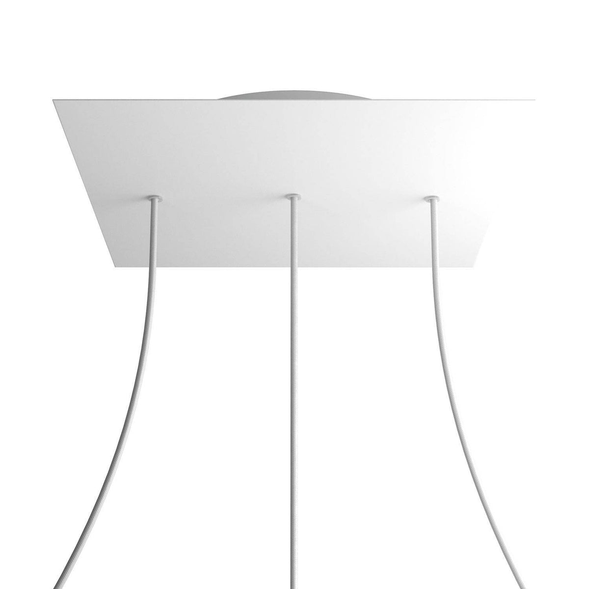 Čtvercový stropní baldachýn Rose-One System - průměr 400 mm, kovový materiál