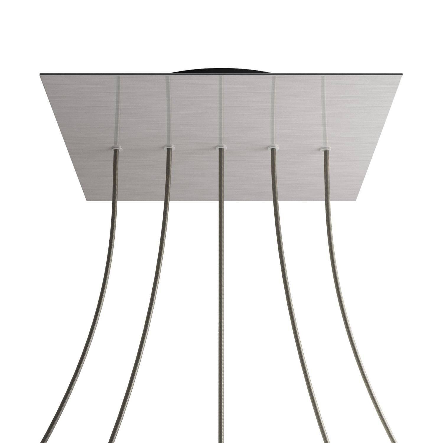Čtvercový stropní baldachýn Rose-One System - průměr 400 mm, kovový materiál