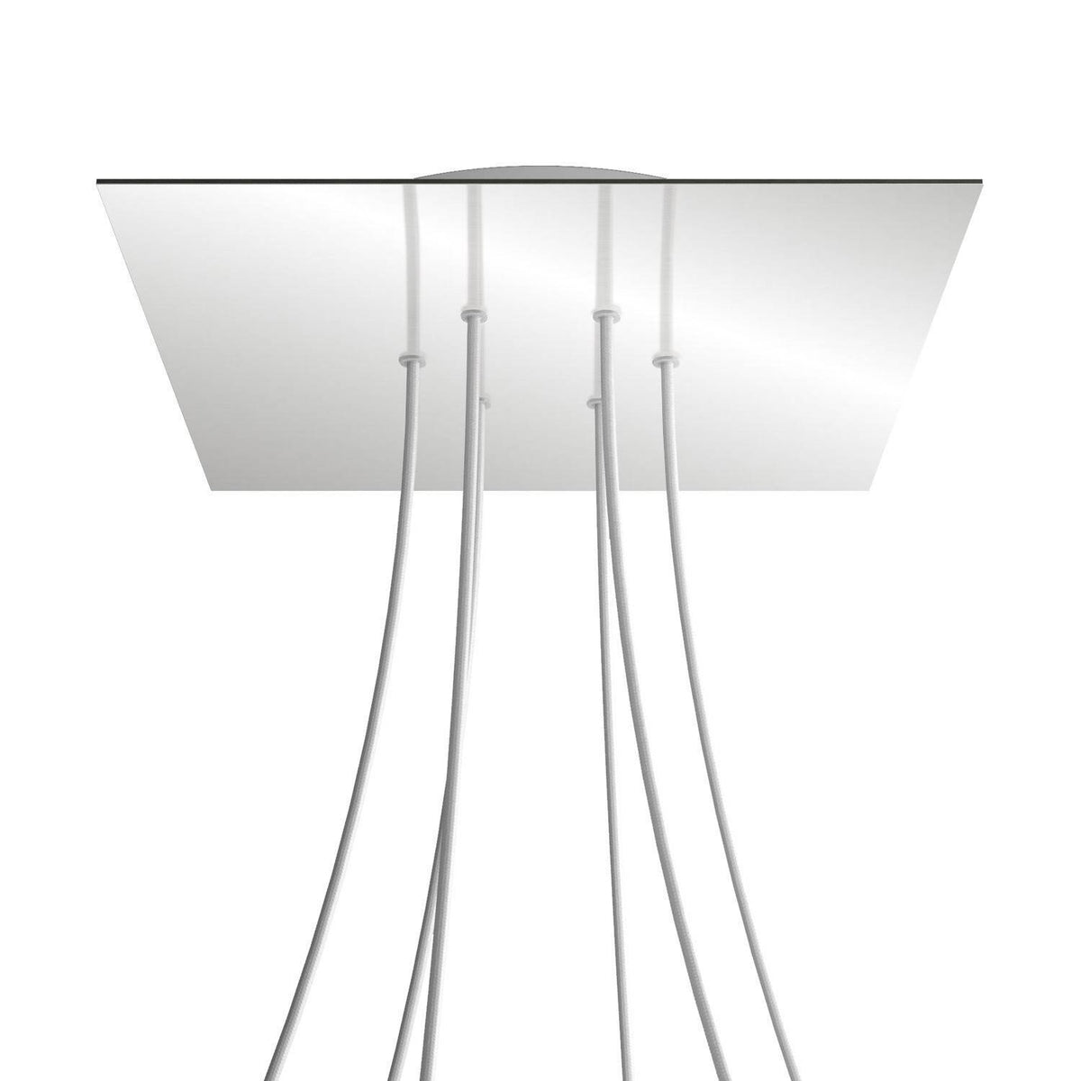 Čtvercový stropní baldachýn Rose-One System - průměr 300 mm, kovový materiál