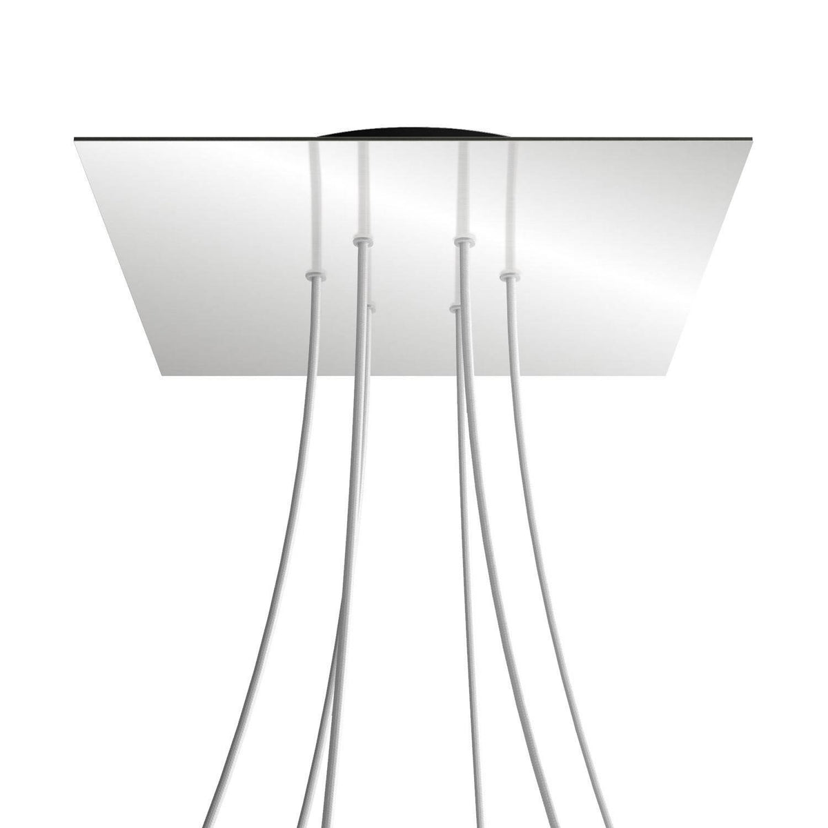 Čtvercový stropní baldachýn Rose-One System - průměr 300 mm, kovový materiál