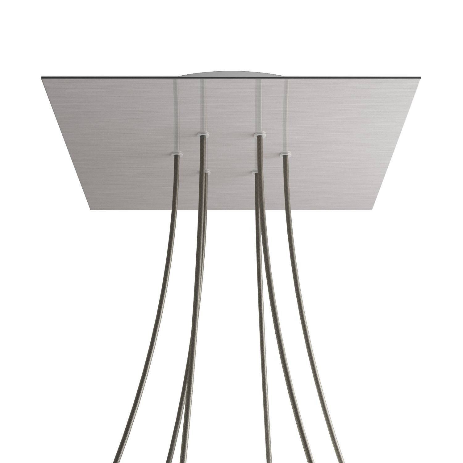 Čtvercový stropní baldachýn Rose-One System - průměr 300 mm, kovový materiál