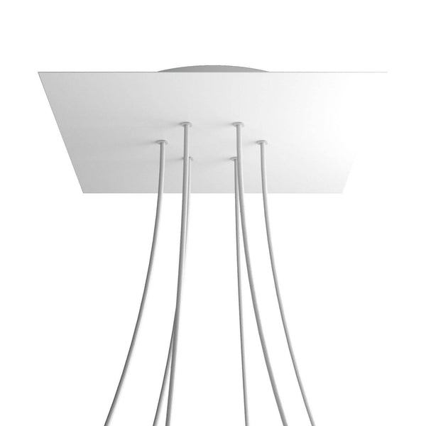 Čtvercový stropní baldachýn Rose-One System - průměr 300 mm, kovový materiál