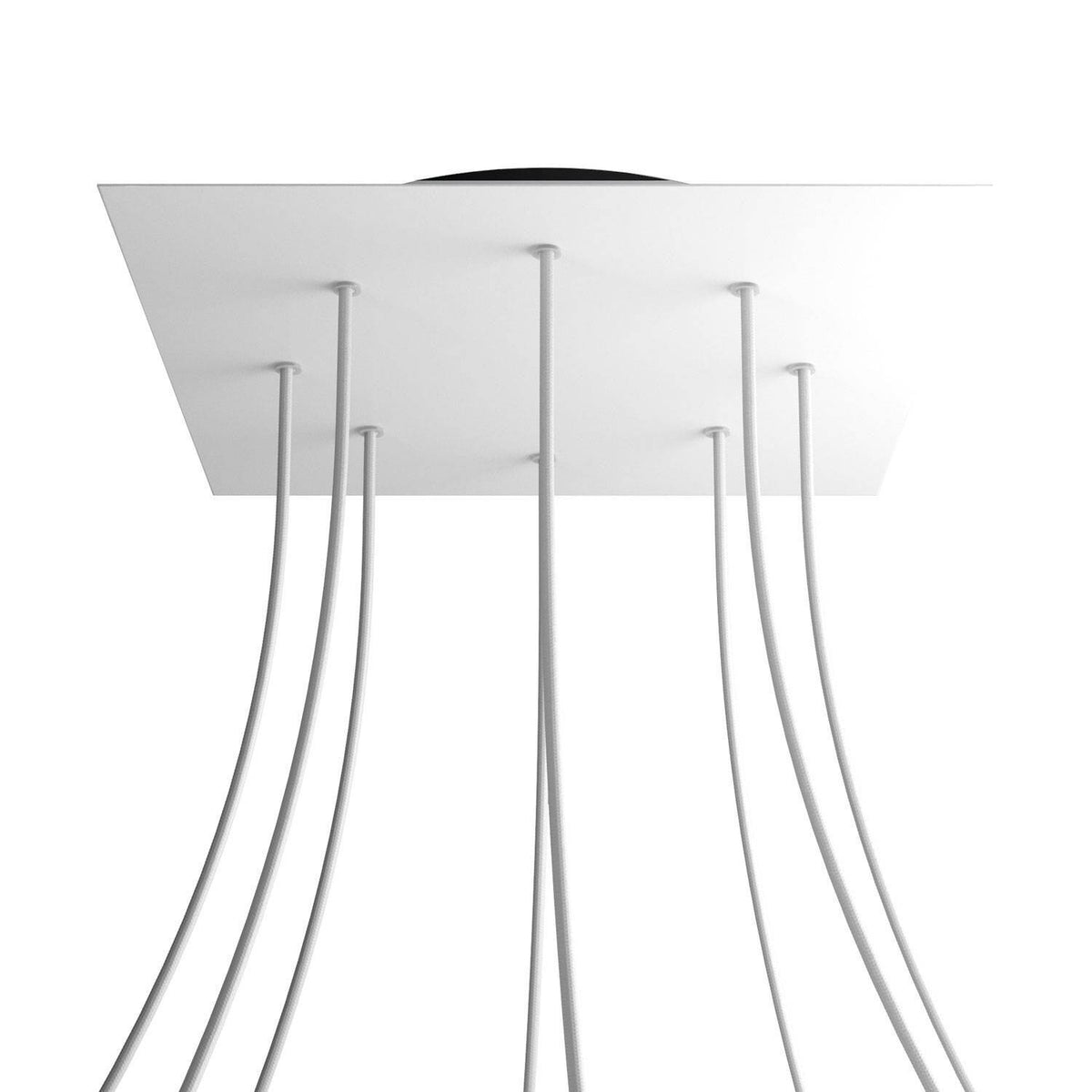 Čtvercový stropní baldachýn Rose-One System - průměr 400 mm, kovový materiál