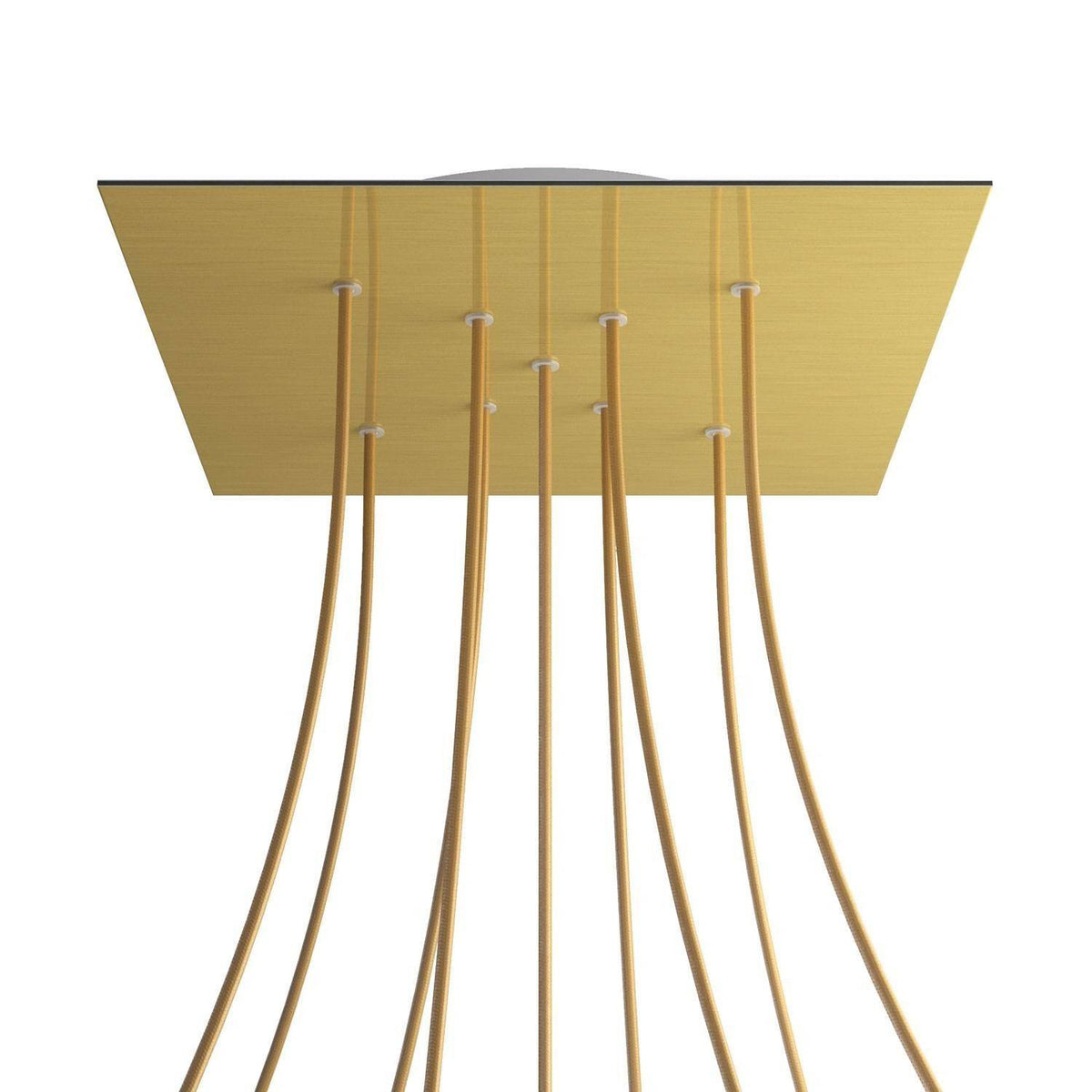 Čtvercový stropní baldachýn Rose-One System - průměr 400 mm, kovový materiál