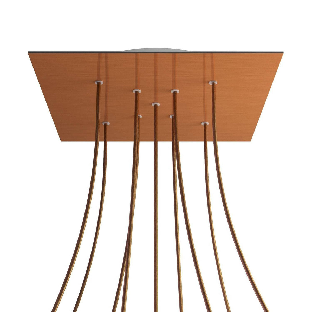 Čtvercový stropní baldachýn Rose-One System - průměr 400 mm, kovový materiál