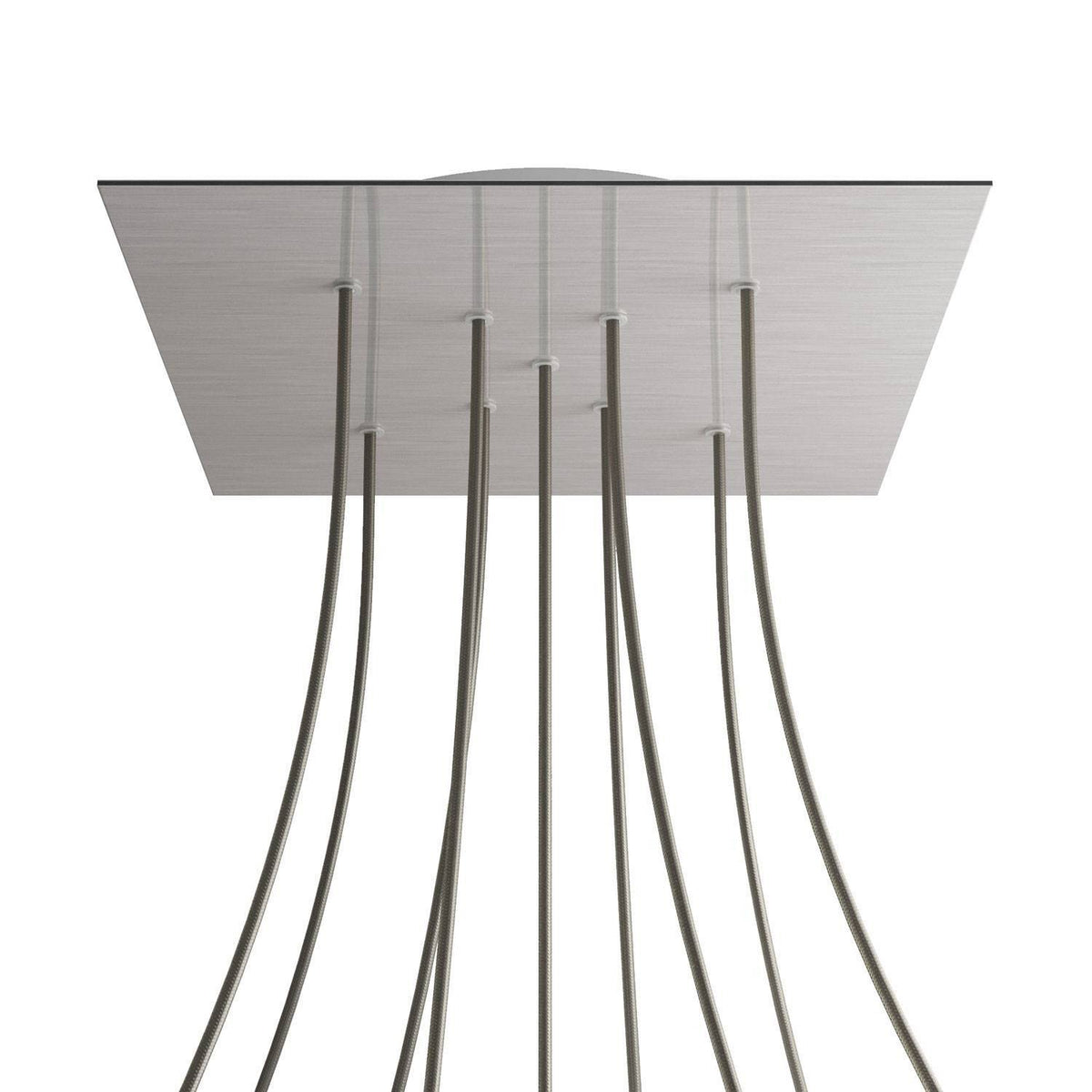 Čtvercový stropní baldachýn Rose-One System - průměr 400 mm, kovový materiál