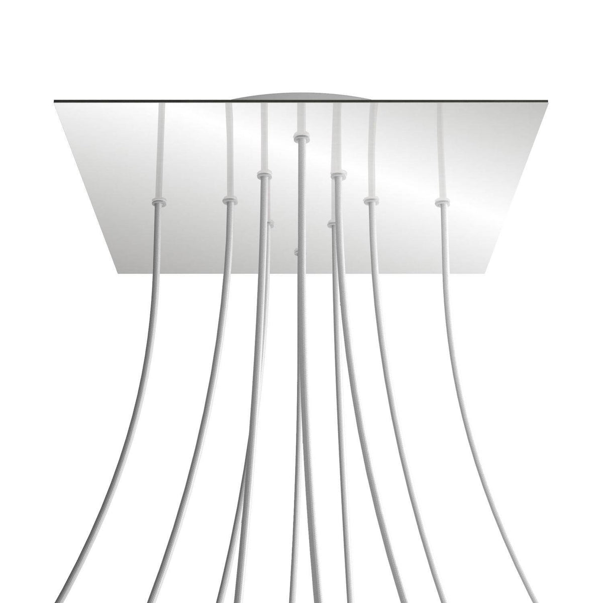 Čtvercový stropní baldachýn Rose-One System - průměr 300 mm, kovový materiál