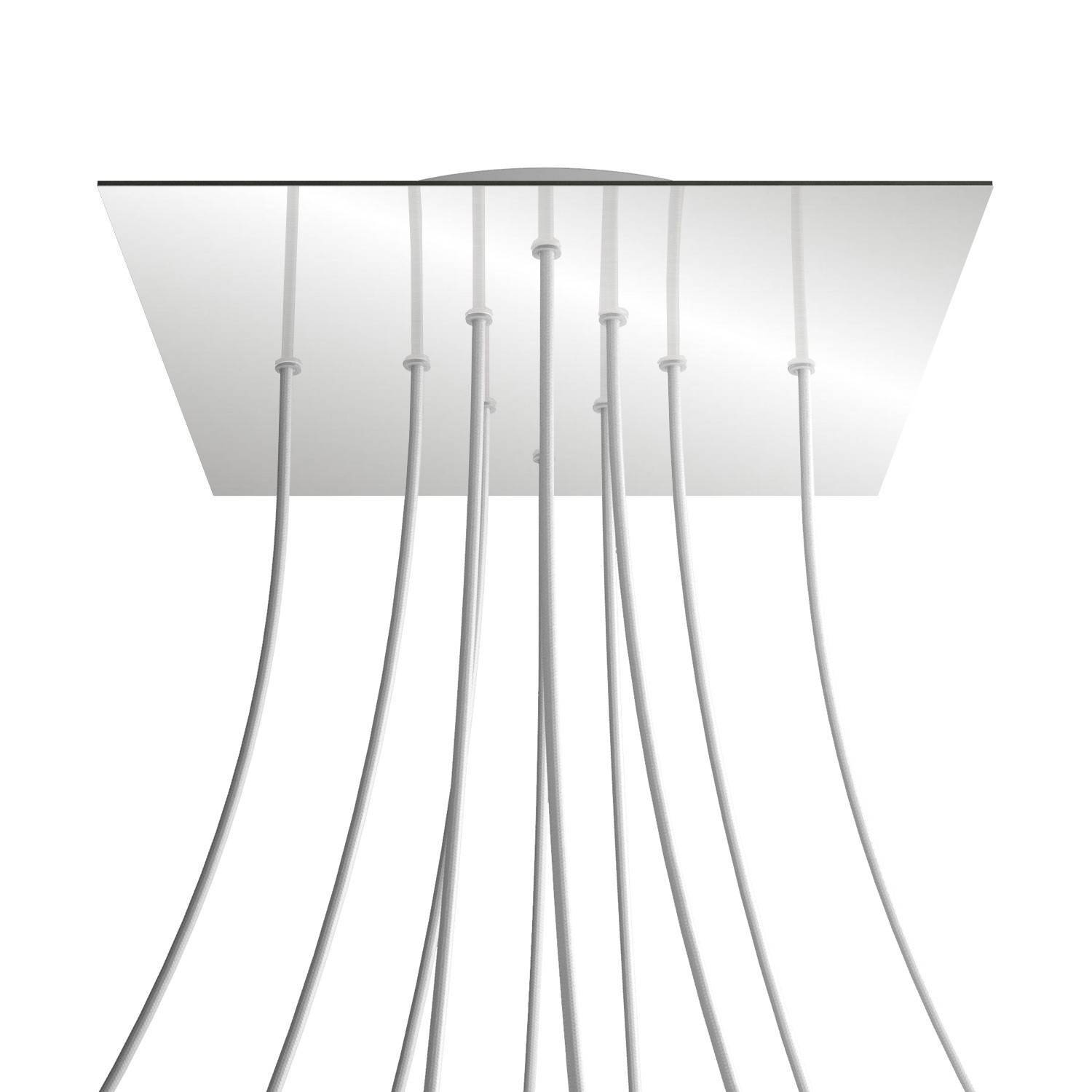 Čtvercový stropní baldachýn Rose-One System - průměr 300 mm, kovový materiál