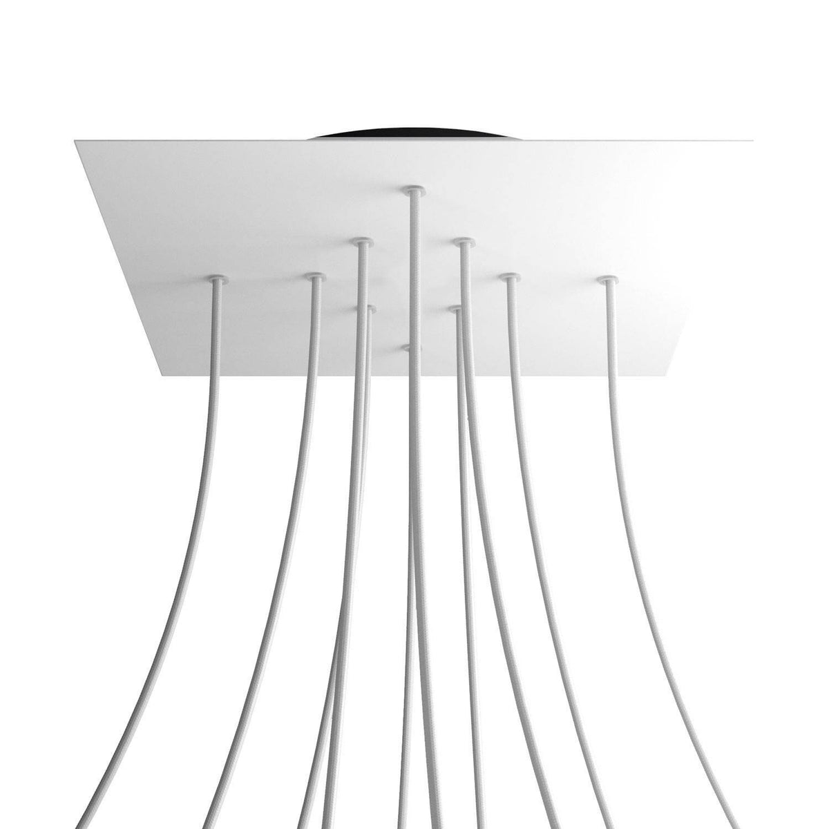 Čtvercový stropní baldachýn Rose-One System - průměr 300 mm, kovový materiál
