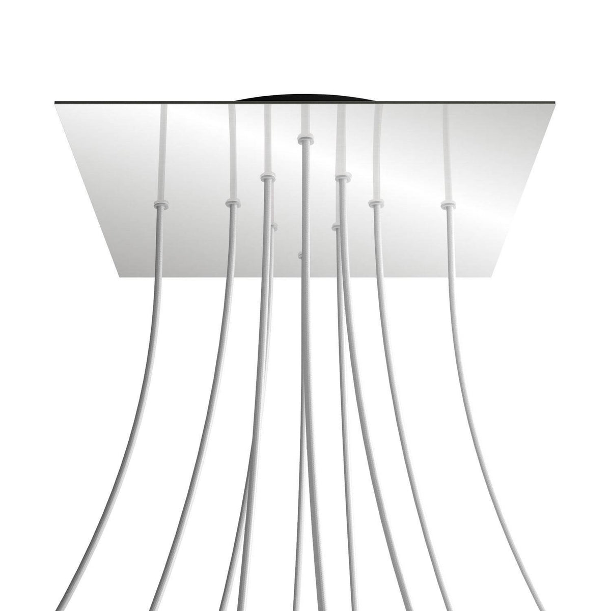Čtvercový stropní baldachýn Rose-One System - průměr 300 mm, kovový materiál
