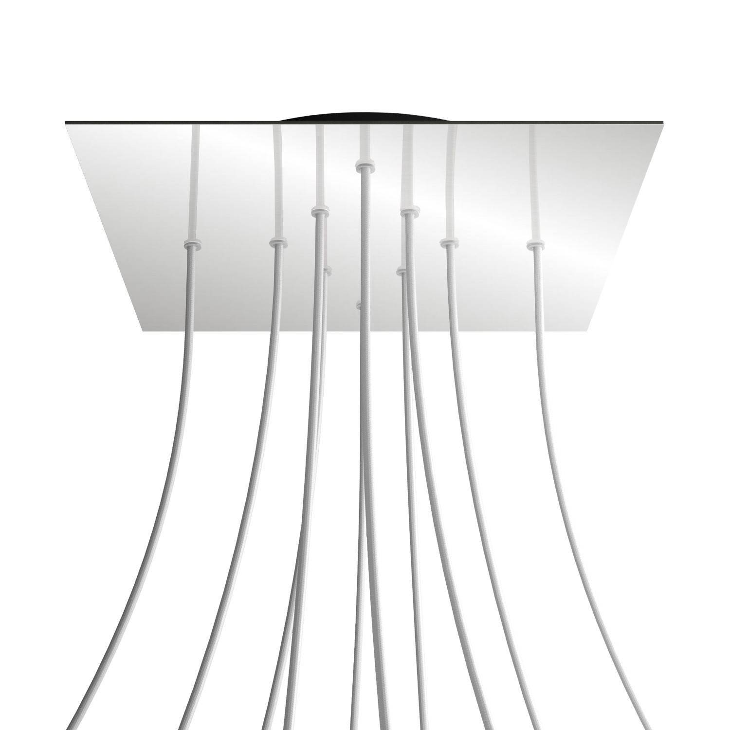 Čtvercový stropní baldachýn Rose-One System - průměr 300 mm, kovový materiál